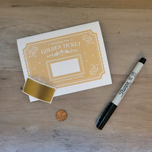 Load image into Gallery viewer, Golden Ticket Scratch Off Surprise Card