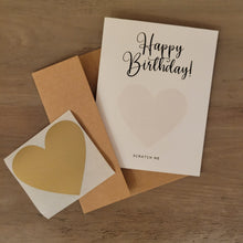 Load image into Gallery viewer, Happy Birthday Heart Scratch Off Card