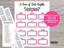 Load image into Gallery viewer, A Year of Date Nights Scratch Off Poster | 4 Options