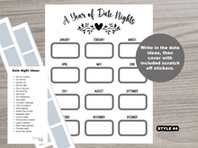 Load image into Gallery viewer, A Year of Date Nights Scratch Off Poster | 4 Options