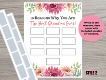 Load image into Gallery viewer, Best Mom / Grandma Ever Scratch Off Card