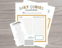 Load image into Gallery viewer, Daily Chore Scratch Off Reward Charts | 2 Pack