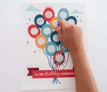 Load image into Gallery viewer, Birthday Balloon Scratch Off Advent Calendar
