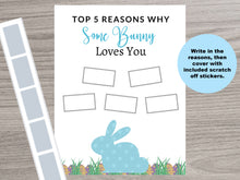 Load image into Gallery viewer, Some Bunny Loves You Easter Scratch Off Card | 3 Options