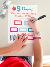 Load image into Gallery viewer, Best Teacher Ever Scratch Off Card