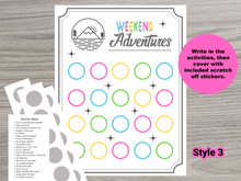 Load image into Gallery viewer, Weekend Adventures Scratch Off Chart | 3 Options