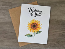 Load image into Gallery viewer, Thinking Of You Sunflower Card
