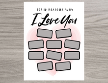 Load image into Gallery viewer, 10 Reasons Why I Love You Scratch Off Card
