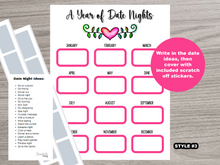 Load image into Gallery viewer, A Year of Date Nights Scratch Off Poster | 4 Options
