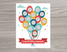 Load image into Gallery viewer, Birthday Balloon Scratch Off Advent Calendar
