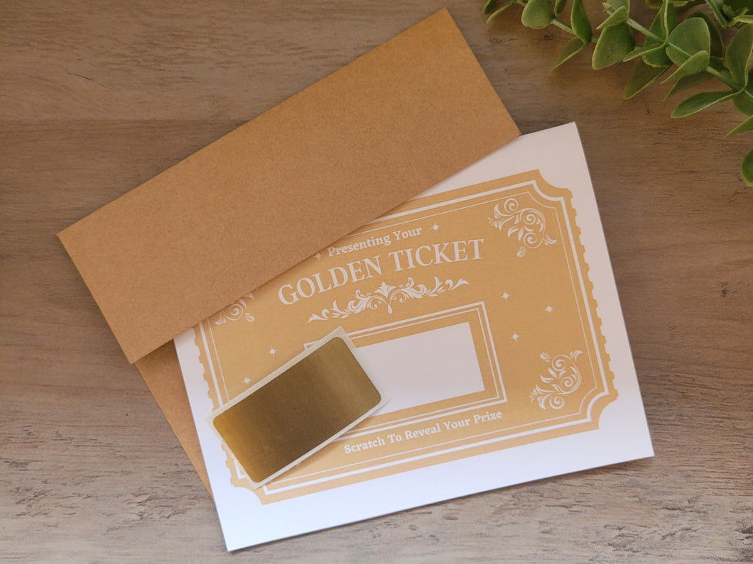 Golden Ticket Scratch Off Surprise Card