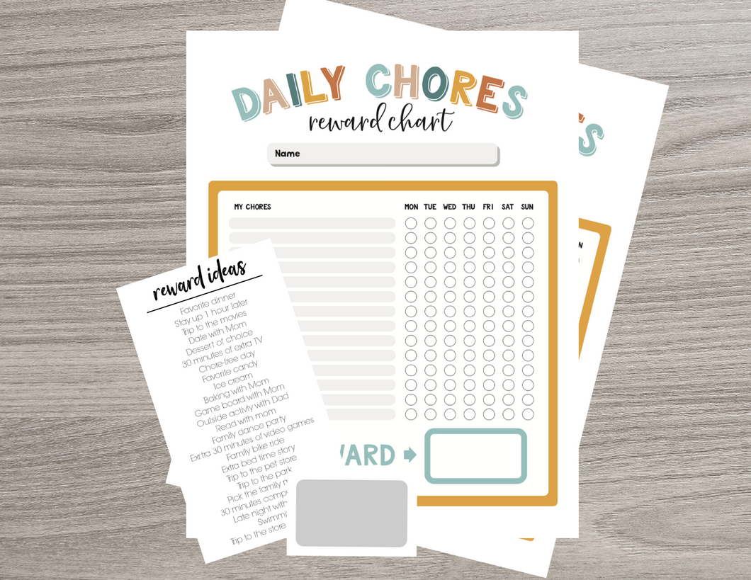 Daily Chore Scratch Off Reward Charts | 2 Pack