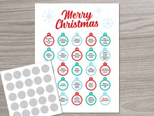 Load image into Gallery viewer, Christmas Ornament Scratch Off Advent Calendar
