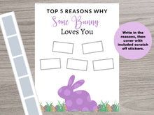 Load image into Gallery viewer, Some Bunny Loves You Easter Scratch Off Card | 3 Options
