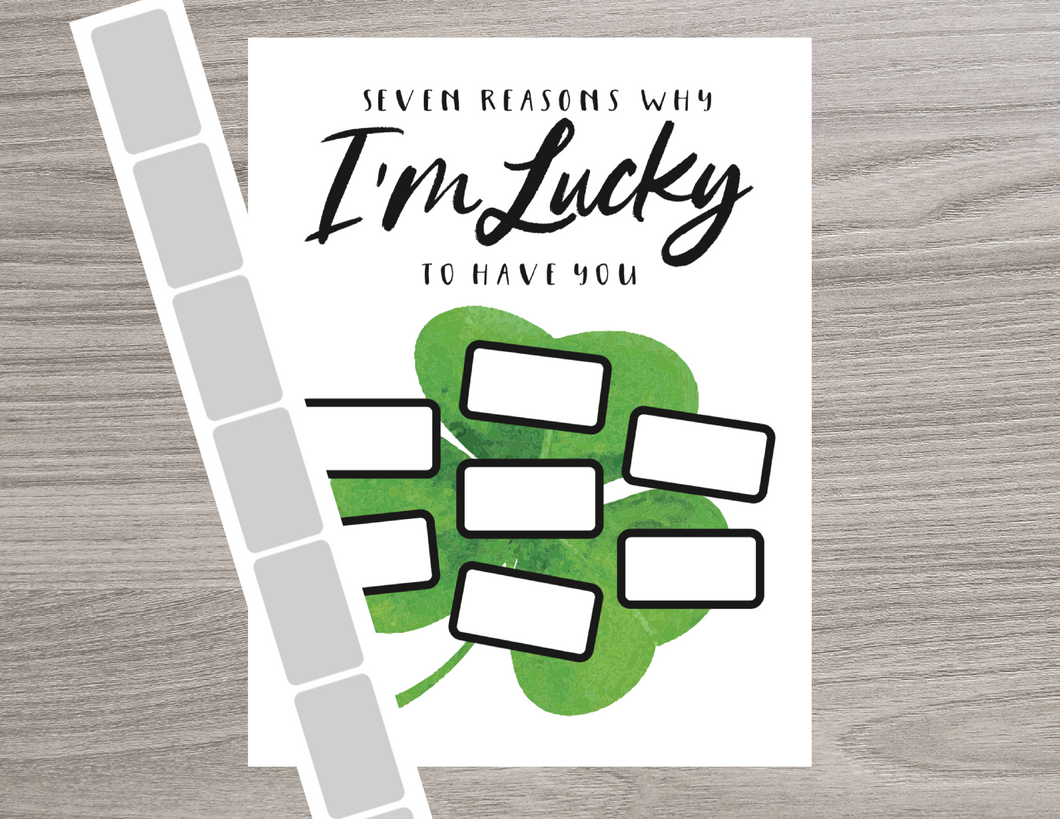St. Patricks Day Lucky To Have You Scratch Off Card