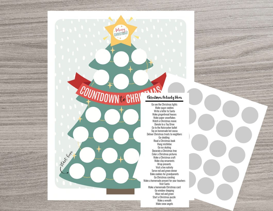 Christmas Tree Scratch Off Advent Calendar