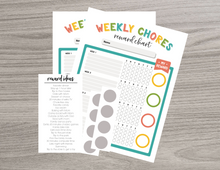 Load image into Gallery viewer, Weekly Chore Scratch Off Reward Charts | 2 Pack
